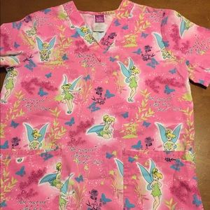 Tinker bell medical scrub top
